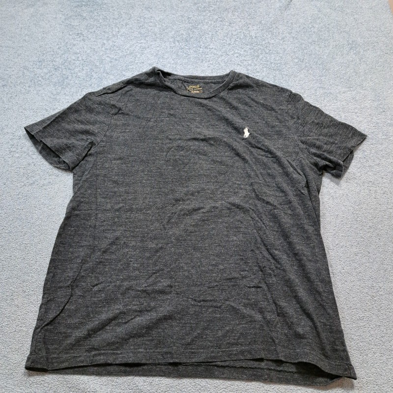 Polo Ralph Lauren T-Shirt Mens Size Large Gray Casual Crew Neck Short Sleeve