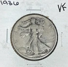 1936  WALKING LIBERTY SILVER HALF DOLLAR  ~VERY FINE ~ NICE COIN ~ 90% SILVER