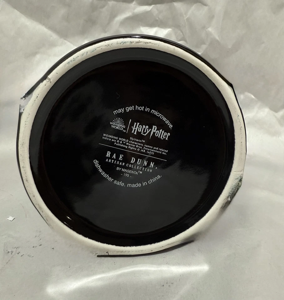 Rae Dunn X Harry Potter Black/Green DOUBLE SIDED SLYTHERIN Mug NWT - Image 4 of 4