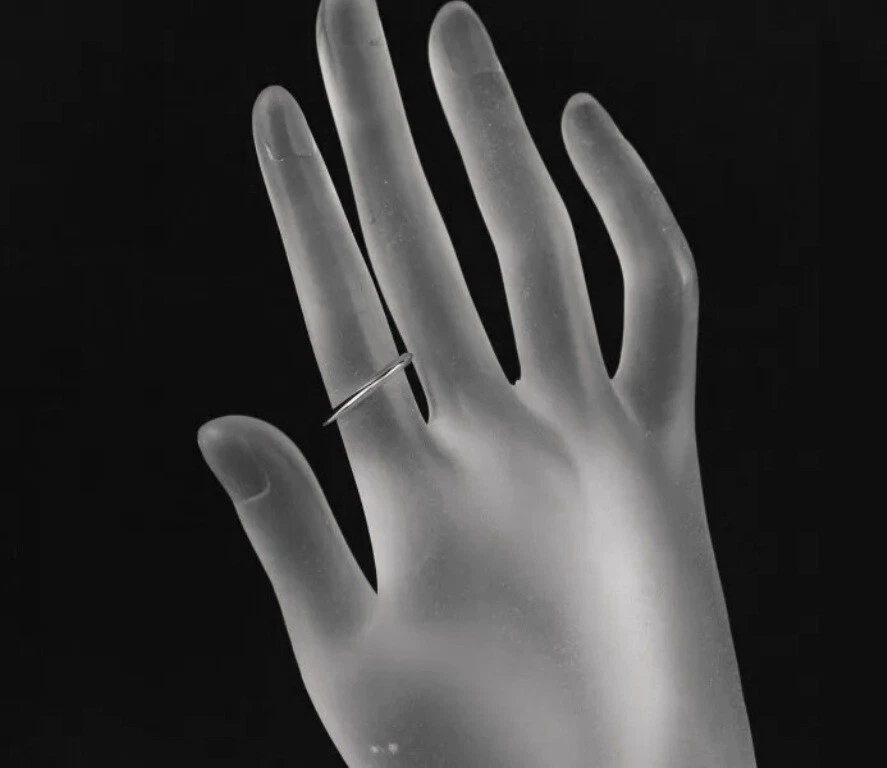 TIFFANY & Co. Alianza de boda platino 2 mm borde cuchillo anillo 5 Foto 4 de 4