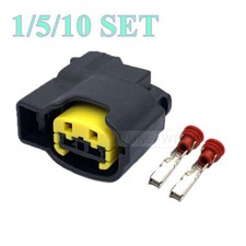 2 Pin Automotive Ignition Coil Horn Socket Connector Plug Set for Hyundai Kia