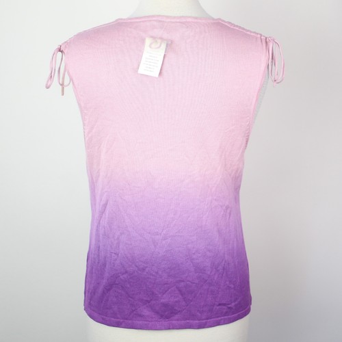 NWT Nine & Company Womens PXL Ombre Silk Blend Sleeveless Knit Top - Picture 3 of 5