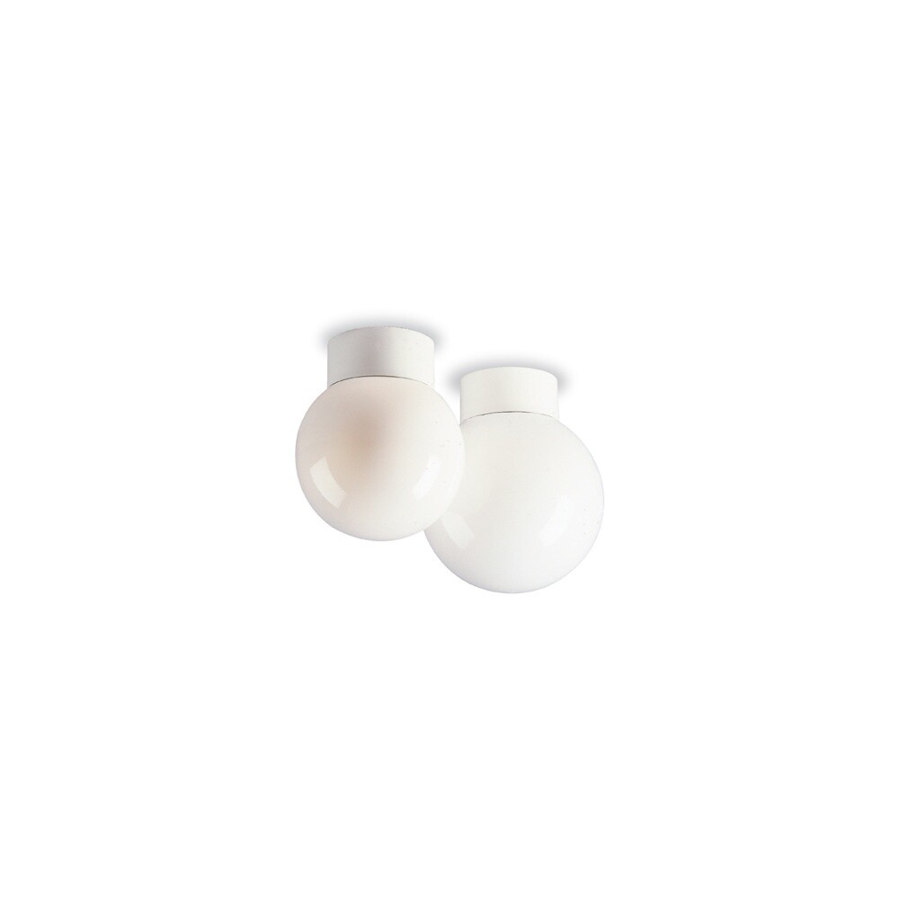 FIRSTLIGHT OPAL GLASS SPHERE FLUSH LIGHT WITH OPAL GLASS SHADE 1090WH