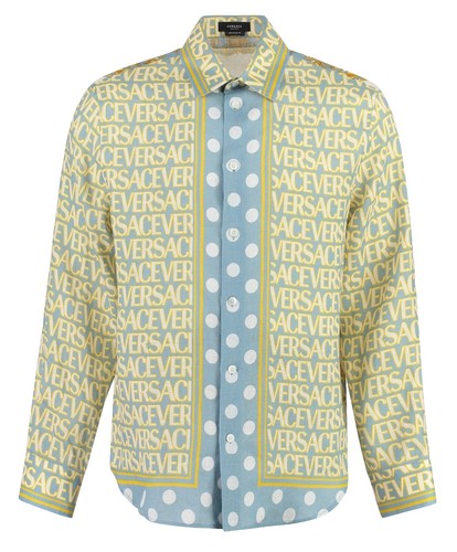 GIANNI VERSACE 2008 SS Black Button Down Long Sleeve Shirt