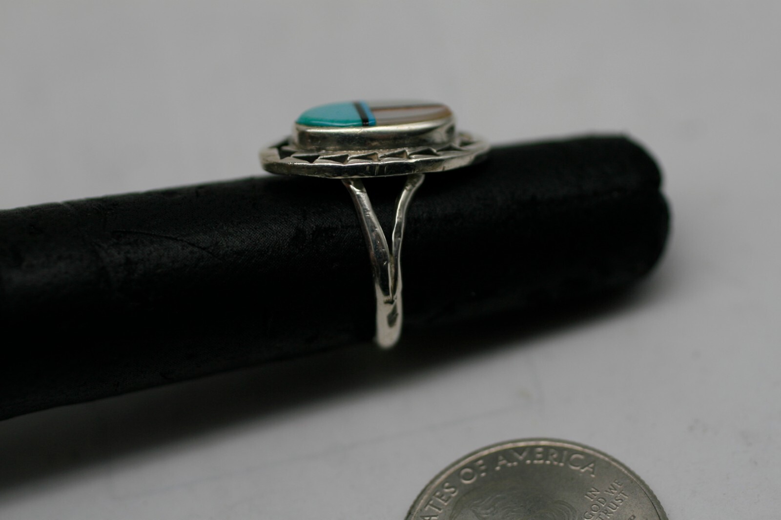 Native signed TEME Sterling Silver 925 Ring  5.5 - image 2