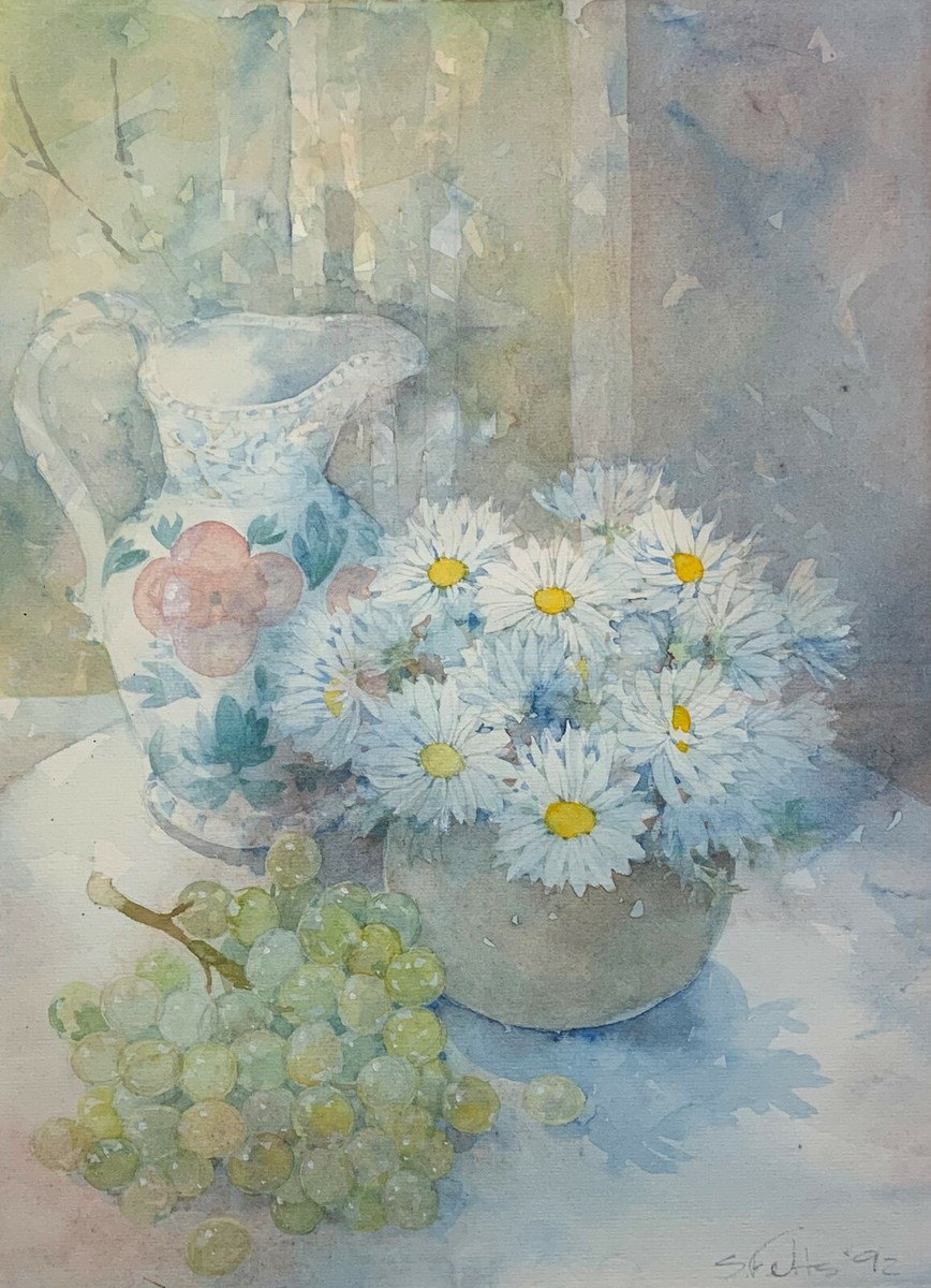 Shirley Felts シャーリーフェルツ 額縁 インテリア アート シャーリーフェルト Shirley Felts 「Two Vases Of Flowers