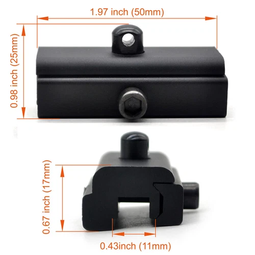 QD Zweibein Adapter Sling Swivel Stud 11/20 mm Pica Tinny Rail Mount - Bild 9 von 25