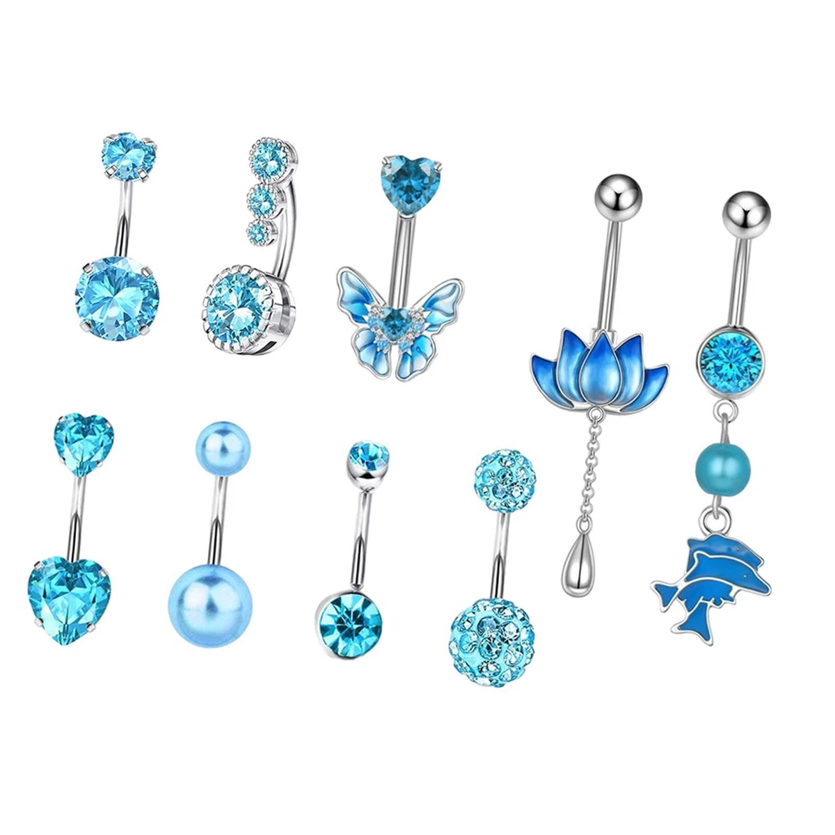 Long bar shop belly button rings