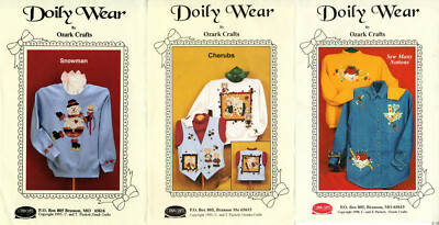 CHOICE: DOILY WEAR Applique Craft Patterns Snowman   Cherubs   Sew Many Notions