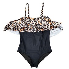 Daci Leopard Plus Size One Piece Swimsuit Tummy Control Womens Size 14W
