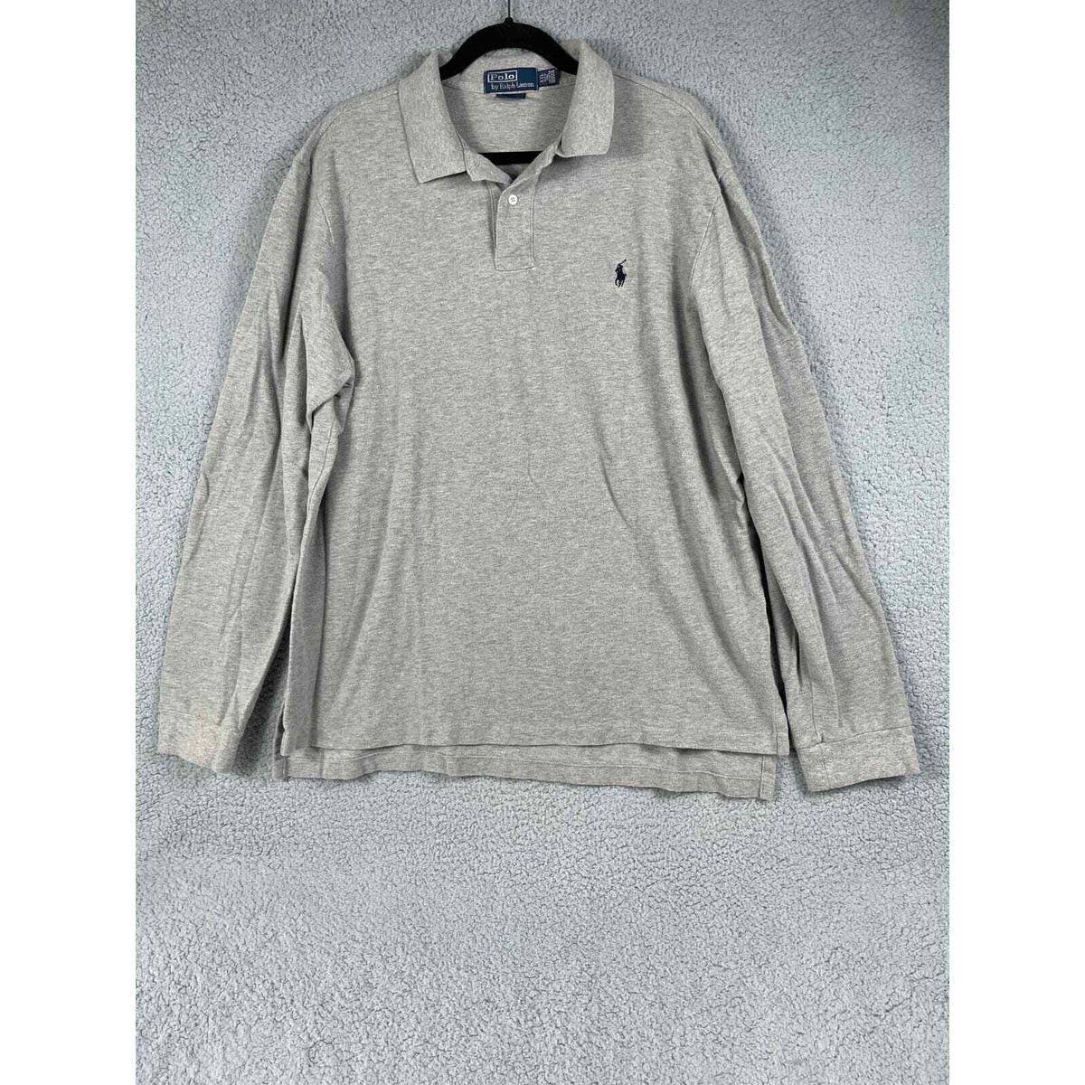 Polo by Ralph Lauren Mens Size XXL Custom Fit Polo Gray Long