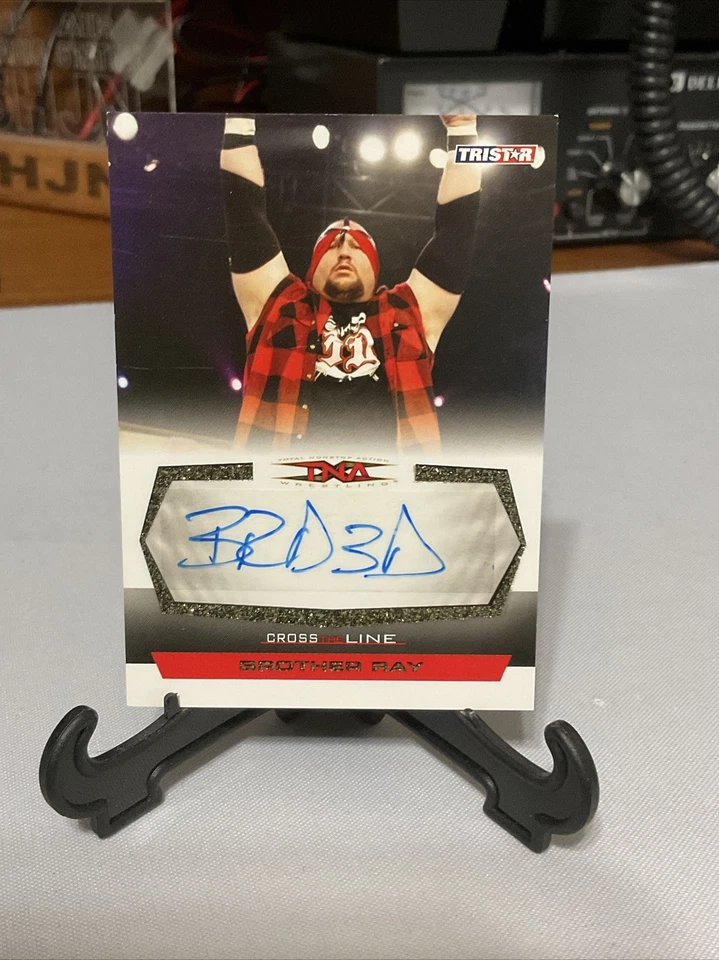 TNA Brother Ray Dudley 2008 Cross The Line Gold Autograph Card SN 22/50 - Image 2 of 4