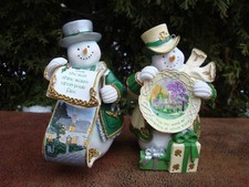 Ashton Drake/Thomas Kinkade Snowmen Christmas Tree Ornaments