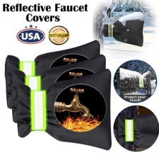 3 Outdoor Reflective Faucet Covers Winter Freeze Protection Reusable Waterproof