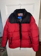 Smoke Rise Innovative Technology Winter Puffy Jacket 3XL Red Black