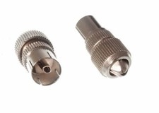Coax Coaxial Tv Aerial Connector Plugs Female Metal Pack Of 3
