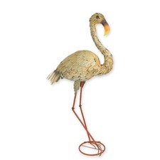 Deko Figur Gartenfigur Flamingo Metall Skulptur Gartendeko 137 cm