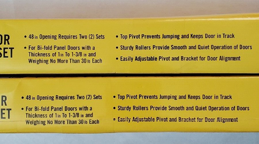 Lot of 2 EVERBILT BiFold Door Hardware Set Smooth & Quiet Track Steel in White eBay