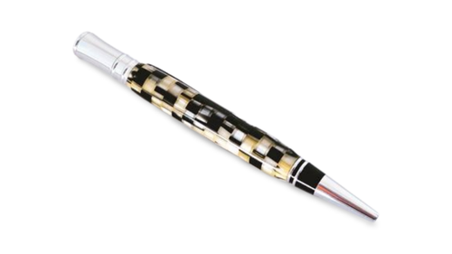 Ballpoint Pen Checker In Silver Officer Executive Handmade “Great Christmas Gift - Picture 2 of 11