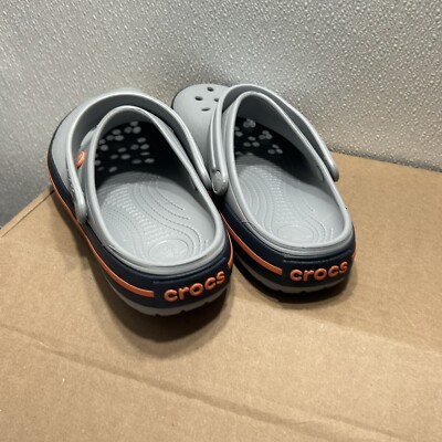 Crocs Gray Canvas Lace-Up Sneakers with Orange Lining #Crocs Crocs Crookband Cluj Light Sneakers Man 11016 Gray&Orange  main image 3