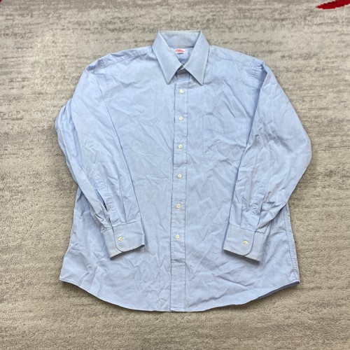 J.Press Button Up Shirt 16.5 Medium Blue USA Dress Outdoors 34 Preppy Casual Men