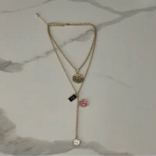 Free Press Gold Tone Luck Charm Layering Necklace