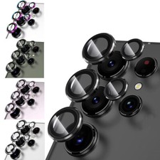 For Samsung Galaxy S25 Ultra S24 Tempered Glass Camera Lens Protector Metal Ring