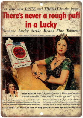 Retro Werbung - Lucky Strike Joe Ann - hochwertig geprägtes Blechschild, 30 x 20 cm Wanddekoration