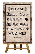 Vintage Chic Guest Book Wish Tree Personalised Wedding Sign / Poster