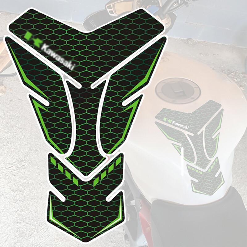 Green Silicone Tank Pad Protection Decal For Kawasaki Z650 Z750 Z800 Z900 Z1000 – Adhesive, 6-Month Warranty