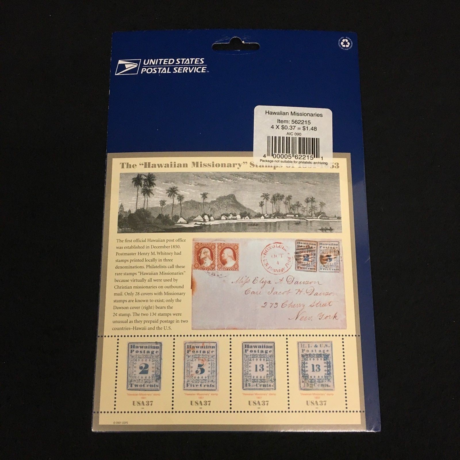 Sealed United States USPS Stamp Sheet Hawaiian Missionaries .37 2002