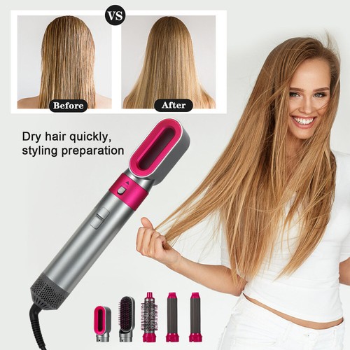 5IN1-Air Wrap Curling Warmluftbürste,Föhnbürste Lockenstab Hairstyler Rundbürste - Bild 10 von 16