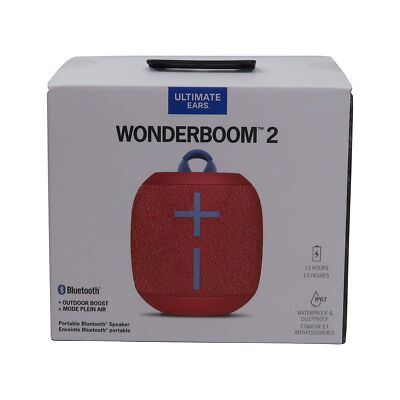 Ultimate Ears WONDERBOOM 2 Portable Bluetooth Speaker (Radical Red