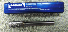 Radnor Carbide Burr SA-3DC Solid Carbide 1/4" Shank Bit 3/8" 3/4" Cutting Length