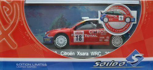 1/43 Solido 1592 Citroen Xsara WRC 2003 San Remo Rally #3 Loeb & Elena New L/E