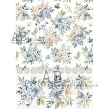 AB Studio, Rice Paper, Decoupage, Mixed Media, Arts, Crafts, A4, 8.27 x 11.69