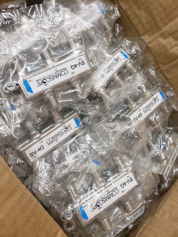 Qty- 50 CommScope Coaxial Cable Digital Splitters 5-1002Mhz 4-way SV4G ...