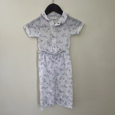 Carter s Vtg USA Made Sheep Floral Waffle Knit Pajama Set, White/Lilac- Size 3T