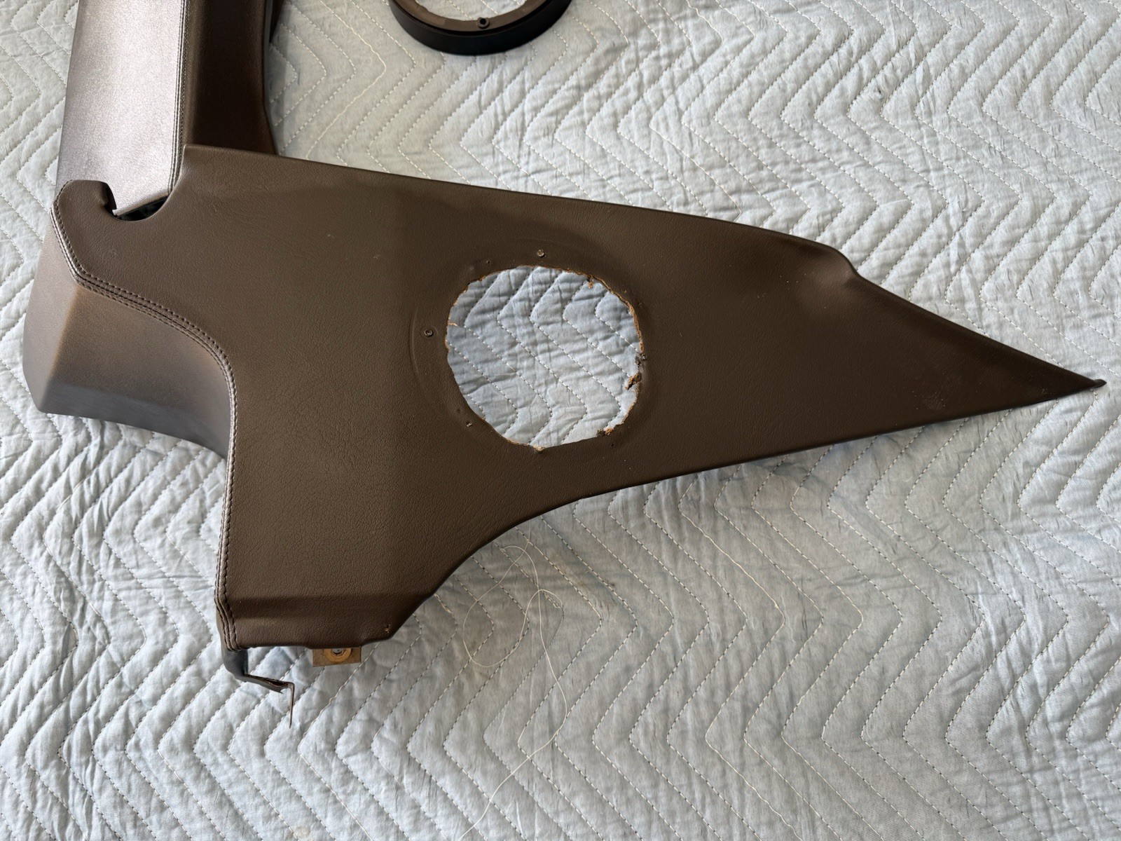 Genuine Ferrari 348 Original Black Leather Rear Shelf End Caps