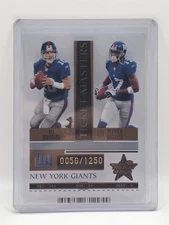2005 Leaf Rookies & Stars Ticket Masters Eli Manning, Plaxico Burress /1250