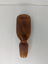 Vintage Blenko Glass Amber Or honey Lollipop Stopper For 6944 Decanter