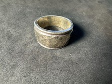 12.71g Vintage Sterling Silver 925 Wide Band Ring Hammered Patina M Size 8.5