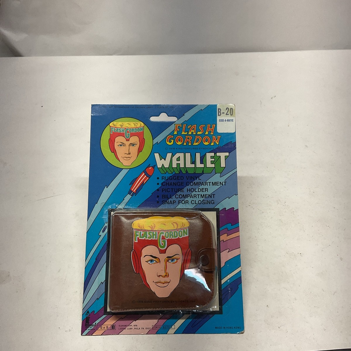 Flash Gordon New Wallet 1978 Folded Wallet King Features Syndicate