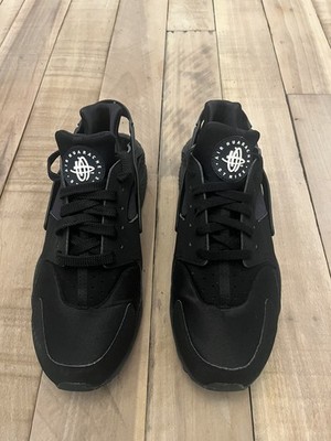 Nike Air Huarache Triple Black Running Shoes Men s  Size 12 (318429-003) 