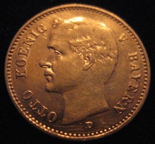 MDS DEUTSCHES REICH KAISERREICH BAYERN 10 MARK 1905 D "OTTO", GOLD #5