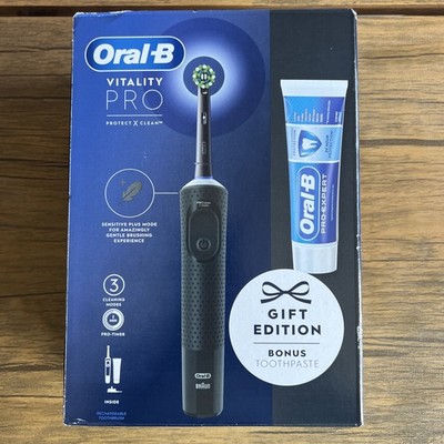 Oral-B Vitality Pro Black Elektrische Zahnbürsten mit Pro-Expert Zahnpasta