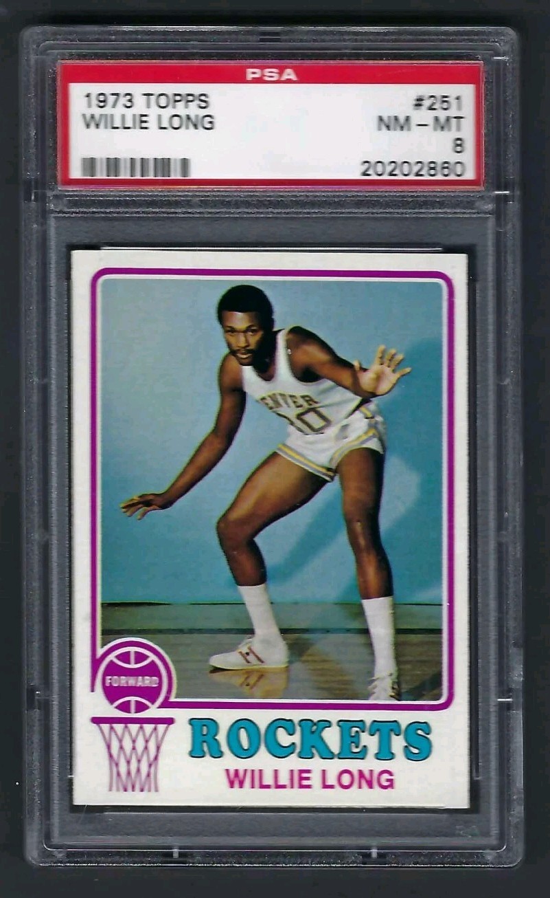 1973 Topps #251 Willie Long PSA 8 Rockets Pop 35
