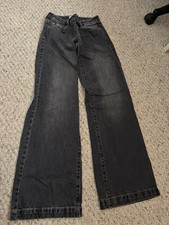 PacSun Womens Baggy Black Denim Jeans 100% Co...