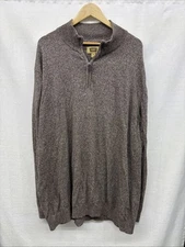The Foundry Supply Company Brown Pullover Sweater Quarter Zip Size 4XLT
