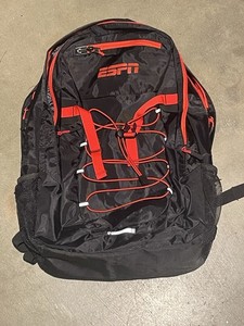 BC Backpack ESPN Logo Padded Laptp Computer Case Travel Tech Black & Red